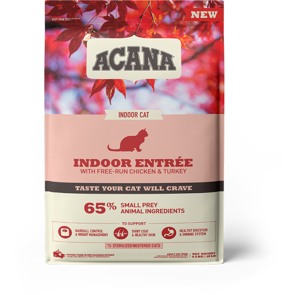 NS ACANA Cat Indoor Entree Front 4.5kg