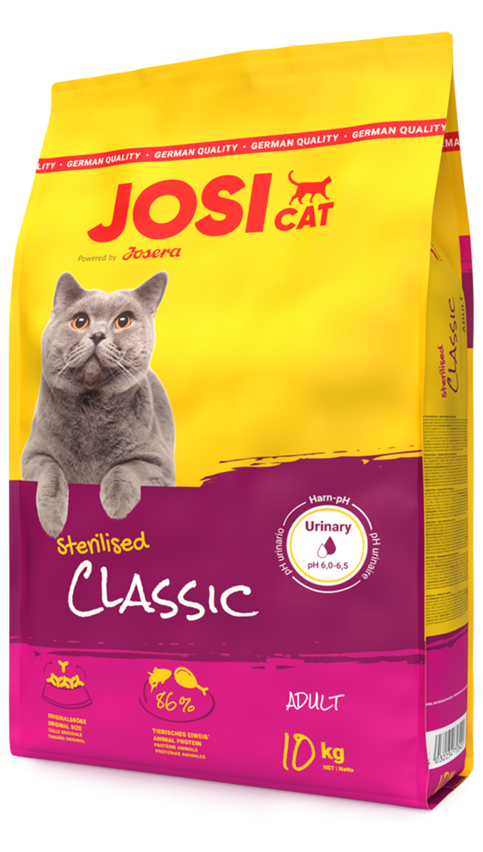 Packshots PIM Josi 0005 4032254753421 Katze JosiCat Sterilised Classic 10kg seitlich