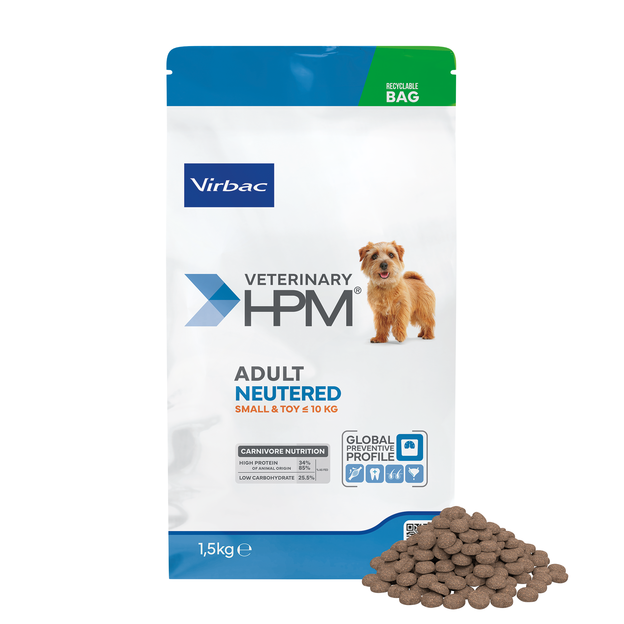 360333 Packshot HPM Adult Neutered Dog S T 1,5kg face 360333 Packshot HPM Adult Neutered Dog S T 1,5kg face
