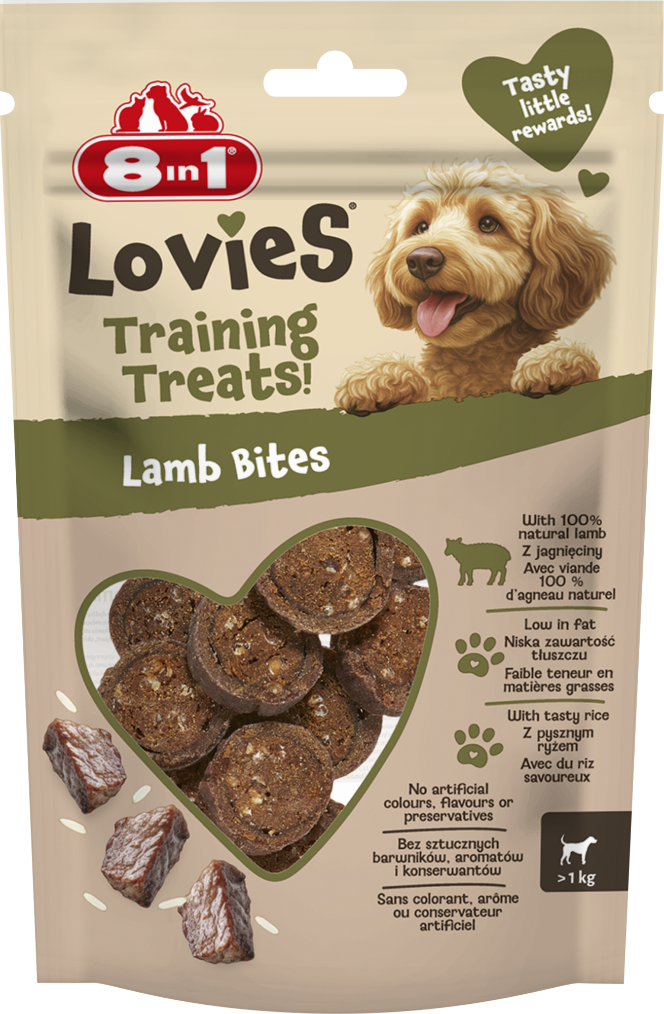 8in1 Lovies Training Treats Lamb Bites 90g 8in1 Lovies Training Treats Lamb Bites 90g