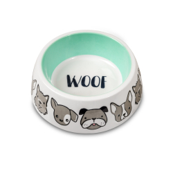 GLEE Μπολ μελαμίνης φαγητού και νερού Woof M 500ml 85776 GLEE Μπολ μελαμίνης φαγητού και νερού Woof M 500ml 85776