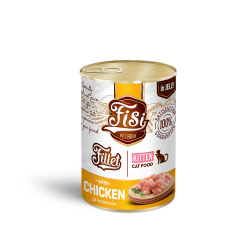 FISI Fillet Kitten Υγρή τροφή σε ζελέ για Γατάκια Κοτόπουλο 12x400gr fs600 FISI Fillet Kitten Υγρή τροφή σε ζελέ για Γατάκια Κοτόπουλο 12x400gr fs600